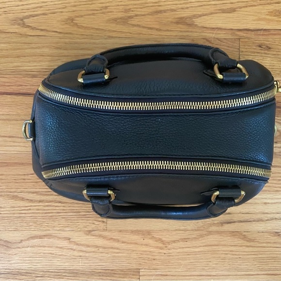 J. Crew Leather Black medium biennial satchel. Handbag w alt shoulder strap - Picture 10 of 13